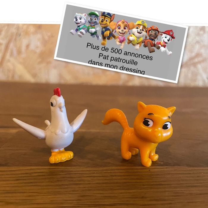 Idée Cadeau 🎁 Lot de 2 Figurines de la poule Galineta et du chat de la Pat Patrouille