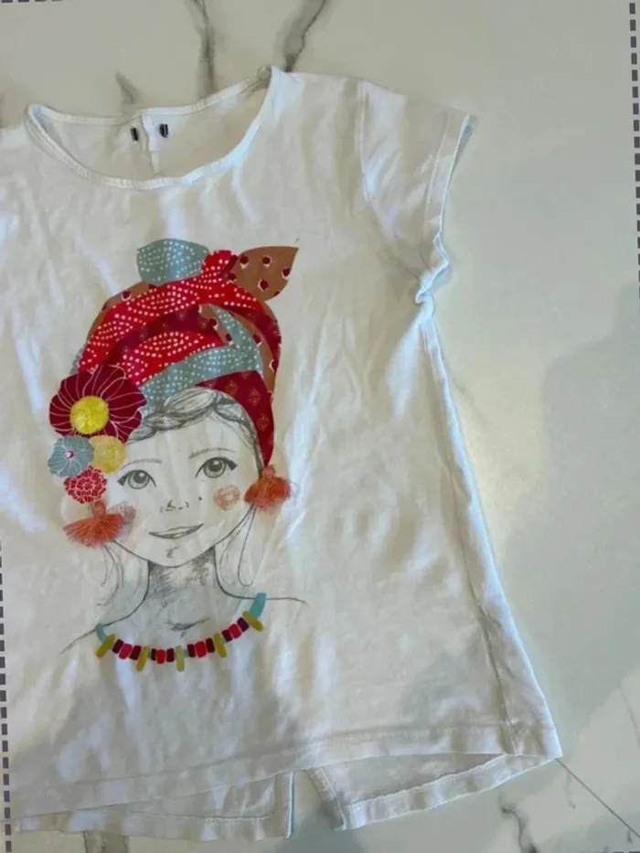 T-shirt blanc - taille 14 ans - photo numéro 3