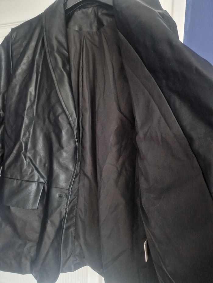 Blazer simili cuir - photo numéro 3