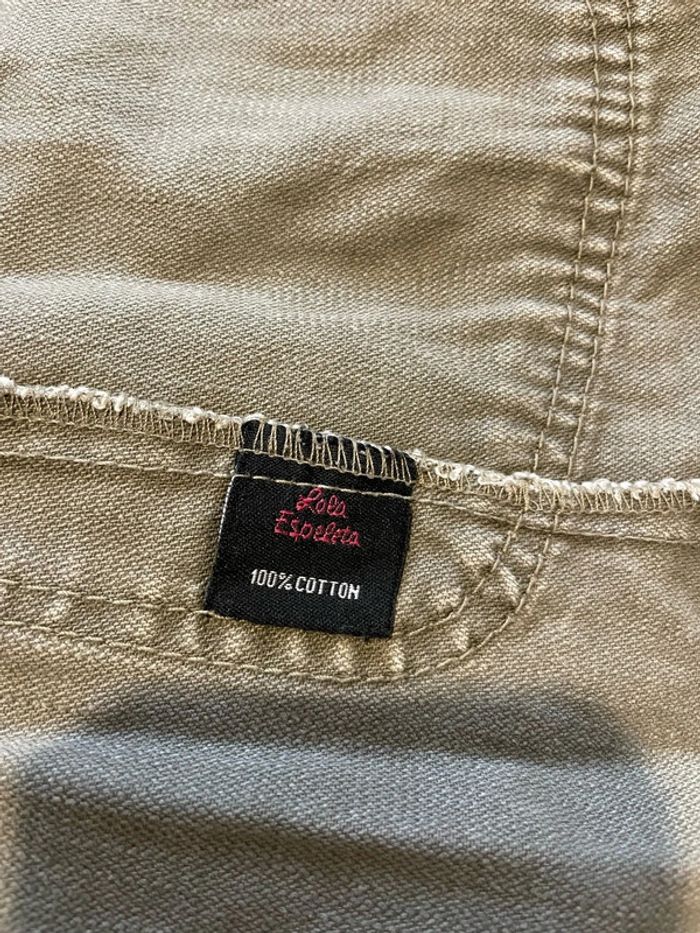 Veste manteau en jean à manches longues kaki effet déchiré Lola Espeleta taille 36 - photo numéro 8