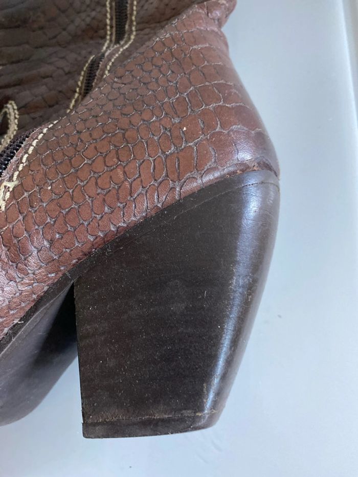 Bottes Santiag 36 aspect croco - photo numéro 3