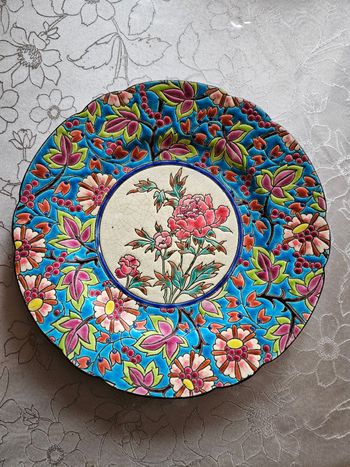 Assiette émaux de Longwy 