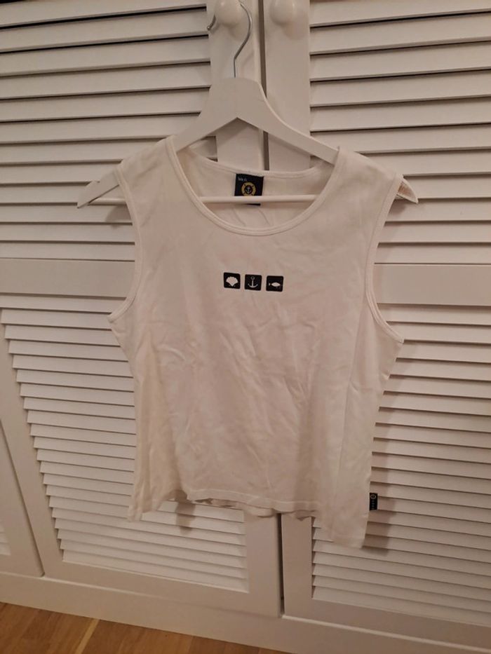 Top débardeur blanc taille XL