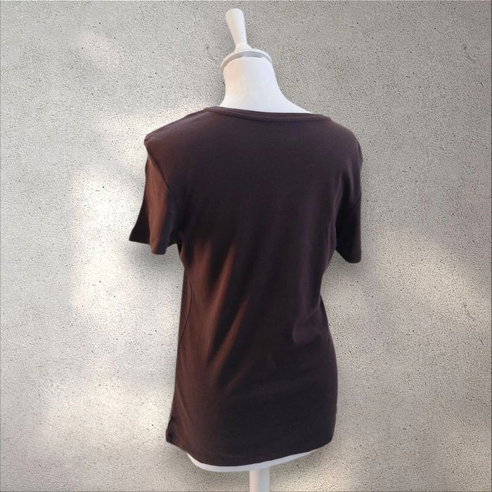 T-shirt manches courtes marron Tex by Max Azria - photo numéro 3