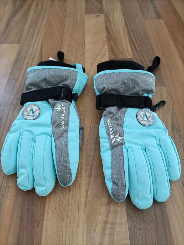 Gants ski bleu ciel gris wanabee 6 ans - photo numéro 2