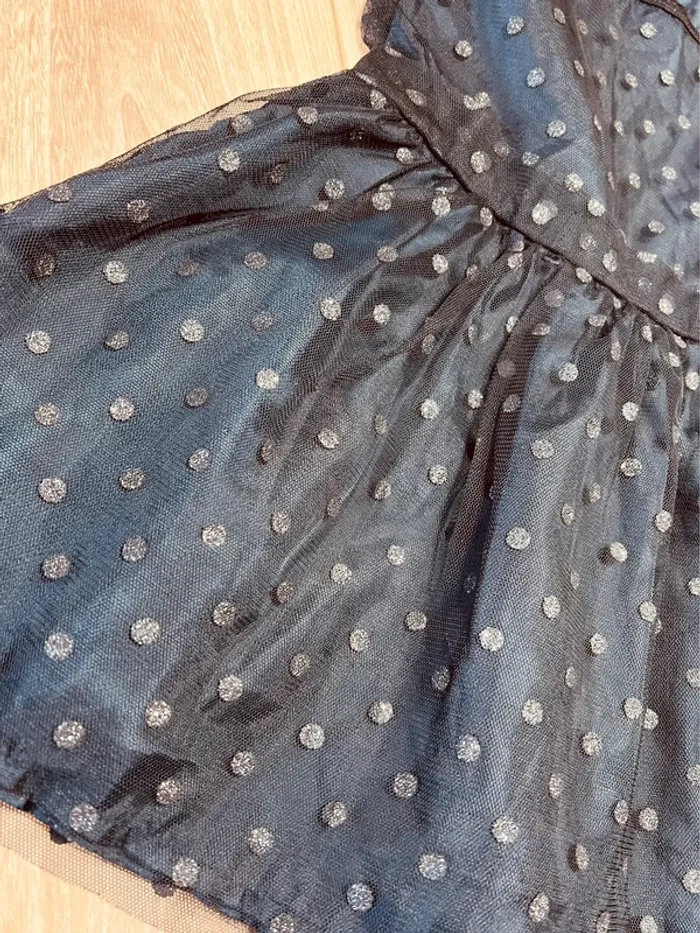 Taille 2 ans robe de fête fille Kiabi noire et argenté * tulle poids * 🩷 - photo numéro 2