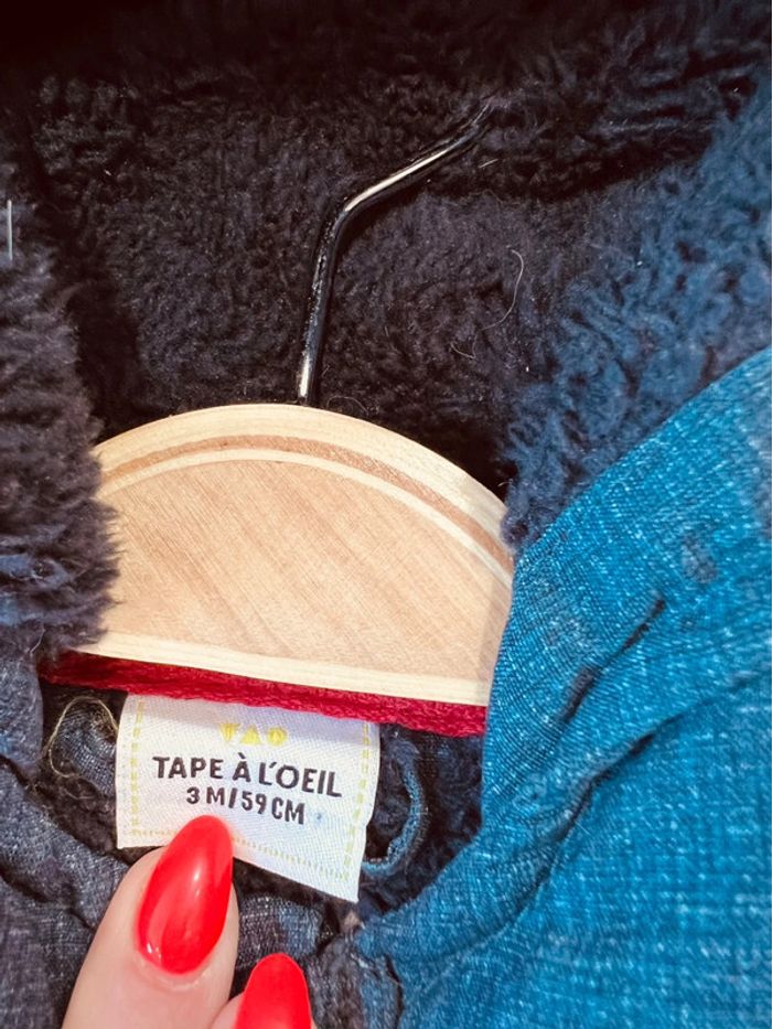 Taille 3 mois manteau doudoune garçon TAO bleu marine 💙 - photo numéro 2