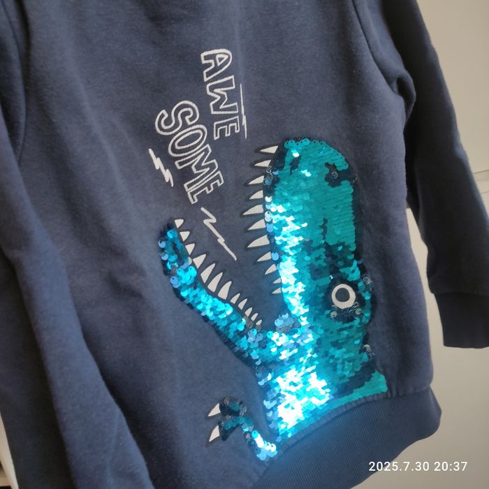 Sweat à capuche dinosaure à sequins - photo numéro 9