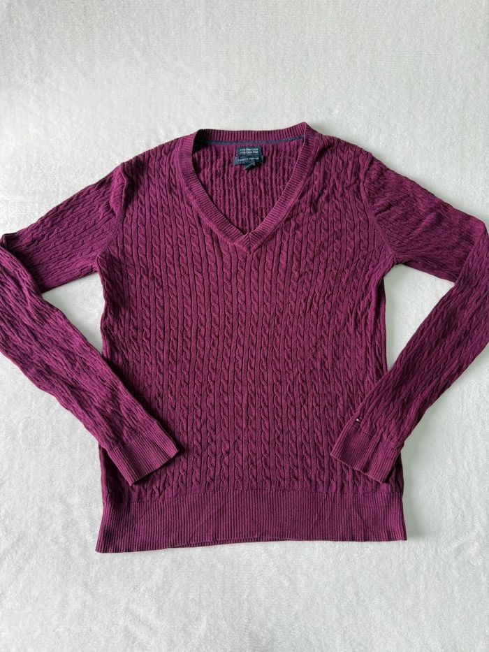 Pull torsadé tommy Hilfiger violet pourpre pour femme taille M