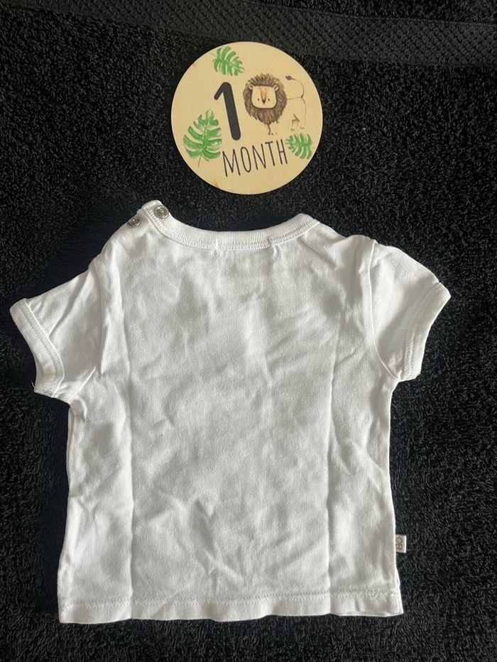 teeshirt manches courtes blanc 1 mois - photo numéro 2