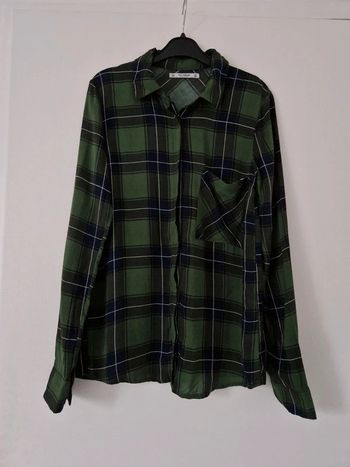 Chemise verte à carreaux Pull & Bear XS neuve