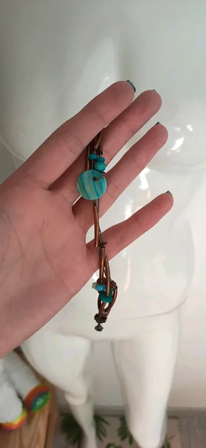 Parure cuivre/bleue - photo numéro 3