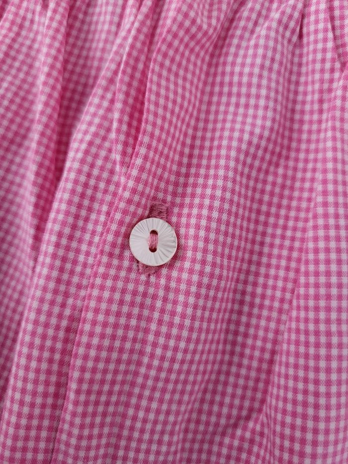 Jacadi - robe à smocks vichy rose + culotte 3 mois - photo numéro 4