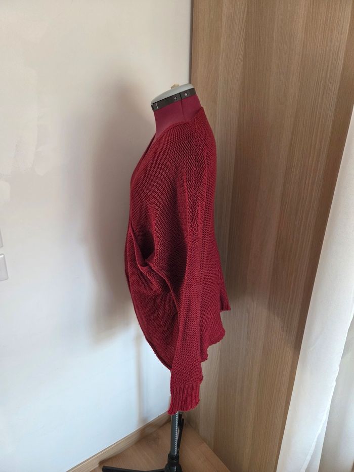 Pull bordeaux croisé - taille 40 42 - Shein - photo numéro 2
