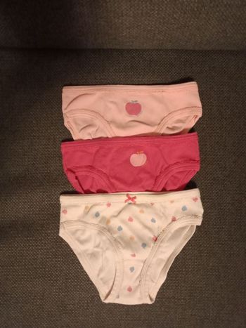 Lot de 3 culottes thème pomme petit bateau