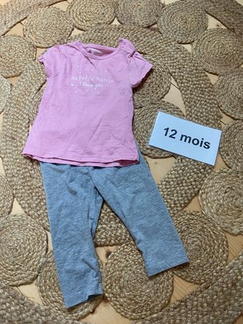 Ensemble leggins et T-shirt à manches Courtes