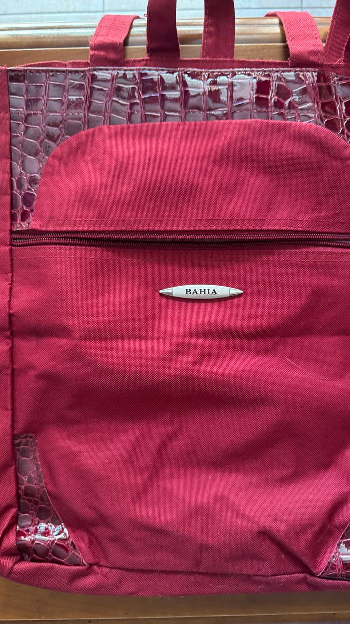 Sac Cabas tissus rouge Baha - photo numéro 2
