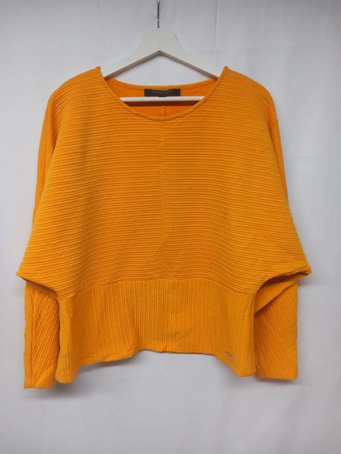 Pull/Sweat Vintage Jaune côtelé - photo numéro 2