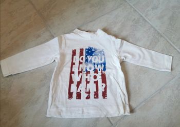 T-shirt à manches longues bébé garçon 6 mois neuf