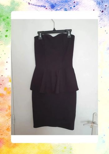 Robe bustier noire bershka taille 36 S