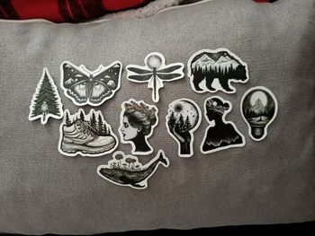 Stickers nature noir et blanc