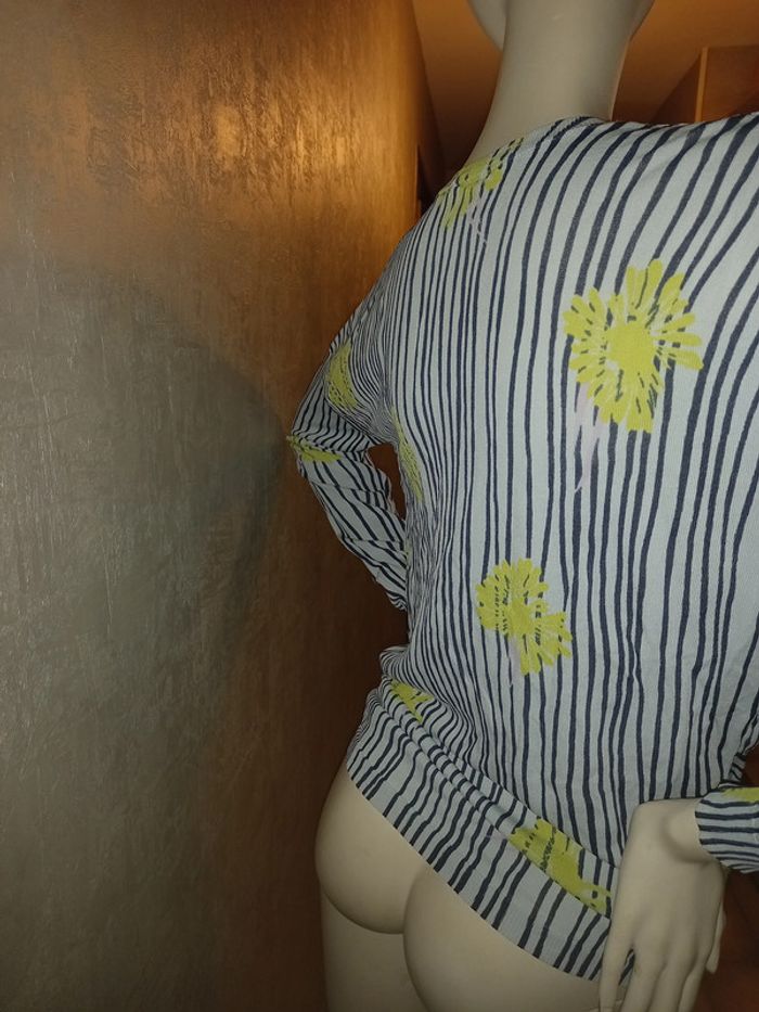 pull court gris clair bimba y lola taille 38/40 - photo numéro 3