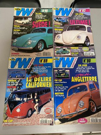 Lot 4 magazines automobile vintage super VW magazine