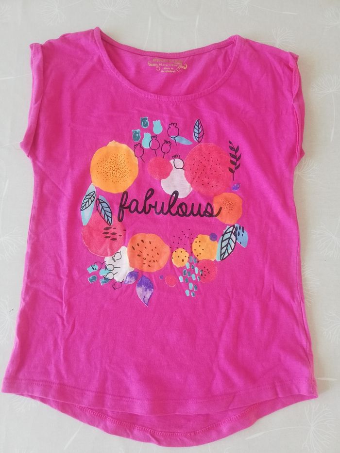 Tee shirt rose manches courtes orchestra 10 ans neuf 3€