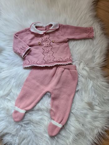 Ensemble rose en maille