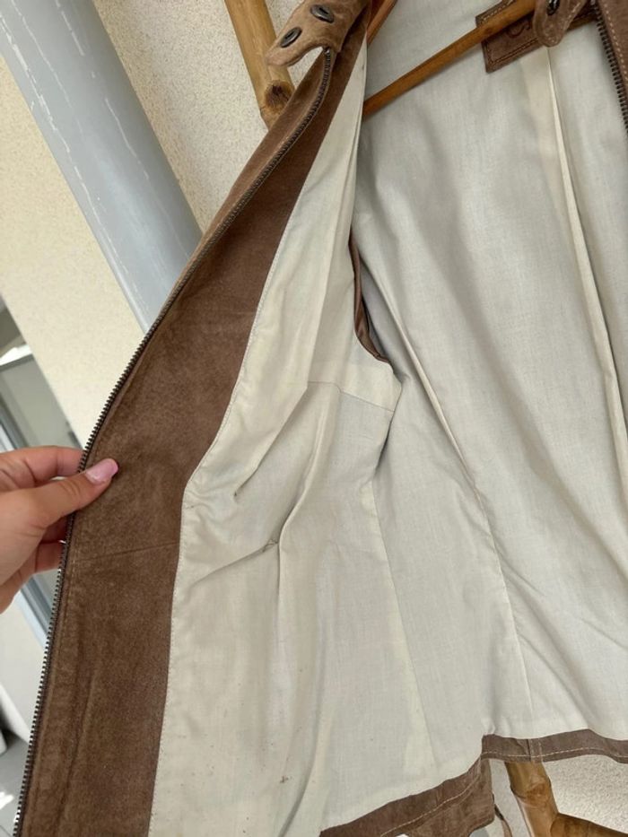 Blouson en croûte de cuir de porc CBLV taille 40 - photo numéro 7