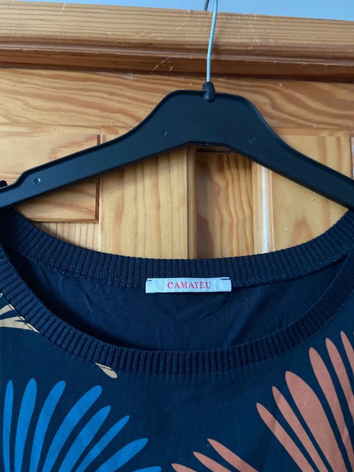 Blouse manche courte femme 36 camaïeu - photo numéro 2