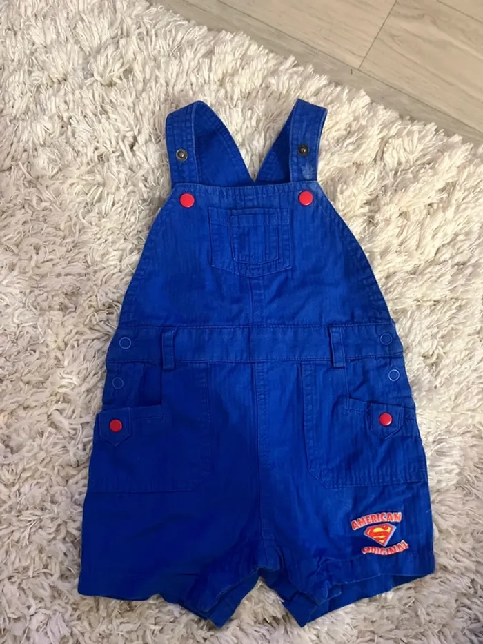 Lot 3 pièces bébé idéal été : 2 Salopette + 1 t-shirt 👶 6 mois - photo numéro 4