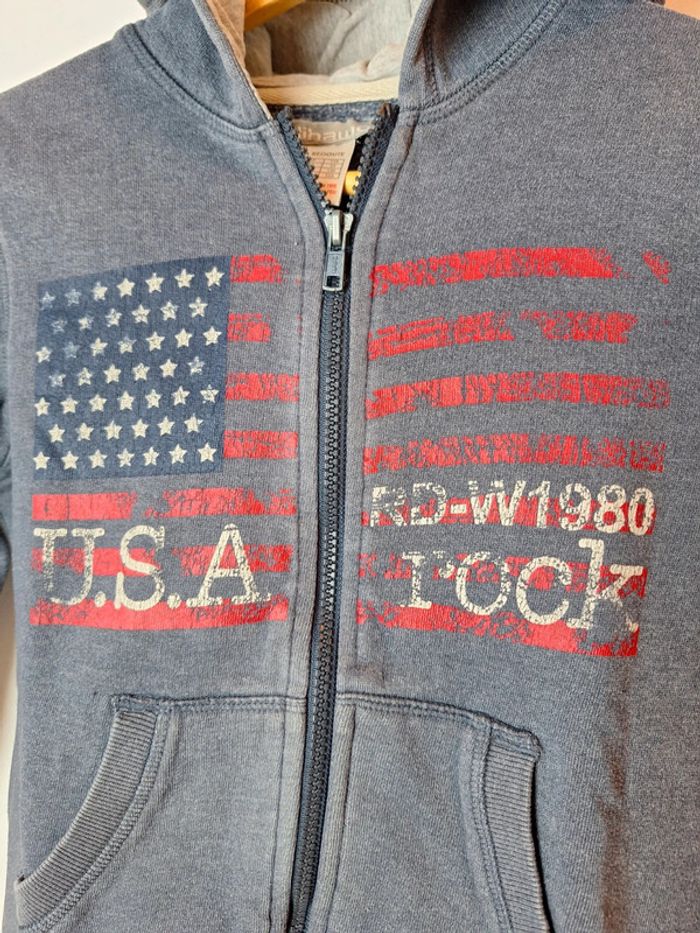 Sweat zippé à capuche garçon 10 ans - photo numéro 3