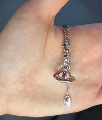 Collier vivienne westood boule rose