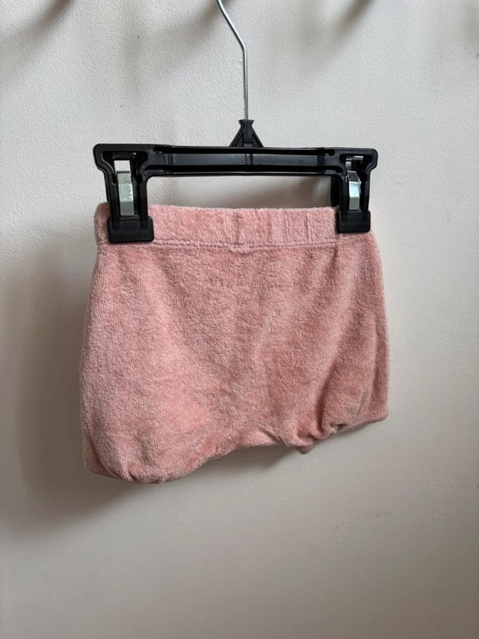 Ensemble été short éponge + t-shirt lapin rose 3 mois - photo numéro 9