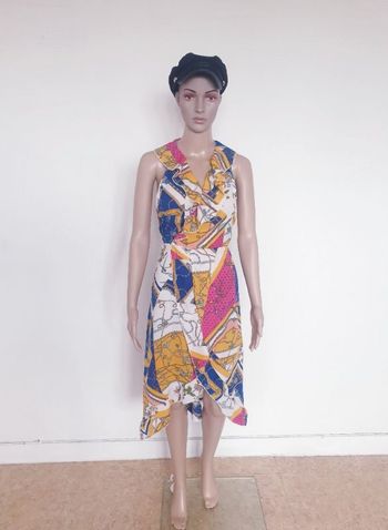 Magnifique robe chic imprimé chaine