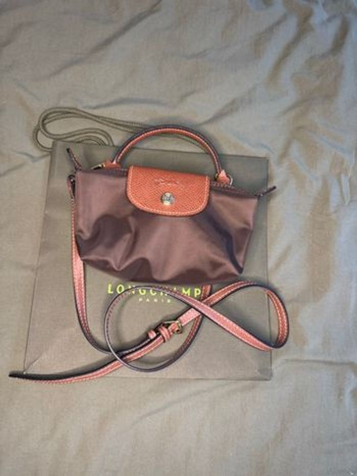 Mini Sac Longchamp Marron