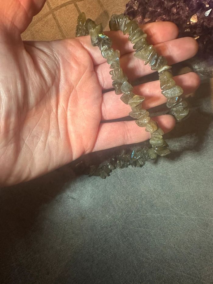 Collier en labradorite véritable - pierre naturelle - photo numéro 3