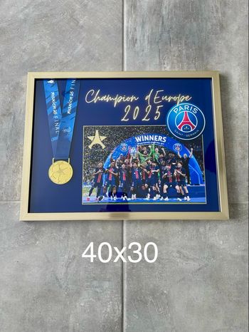 Cadre médaille league des champions PSG 2025