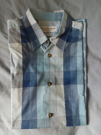 Chemise carreaux homme manches courtes