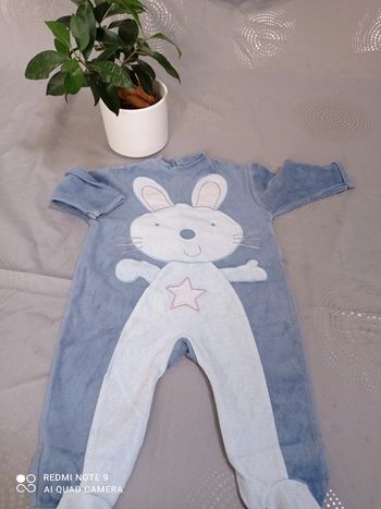 Pyjama velours bleu