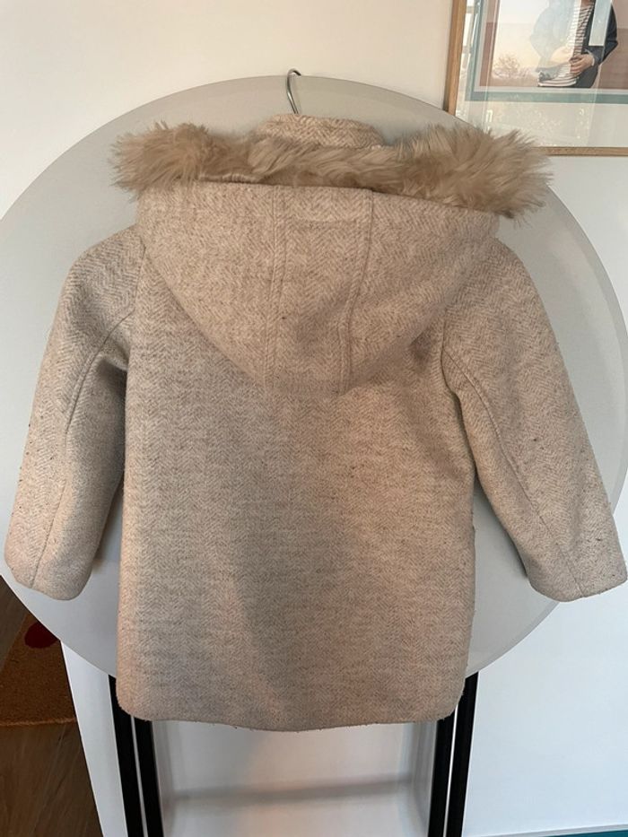 Manteau fille doublé sherpa Tape à l’œil 8 ans Beige - photo numéro 3