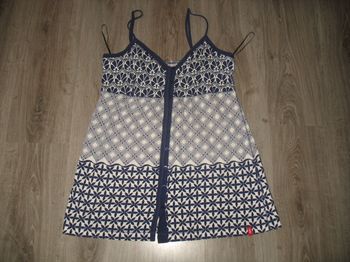 DÉBARDEUR BLEU MARINE ET BLANC "EDC BY ESPRIT" - TAILLE L - n°01
