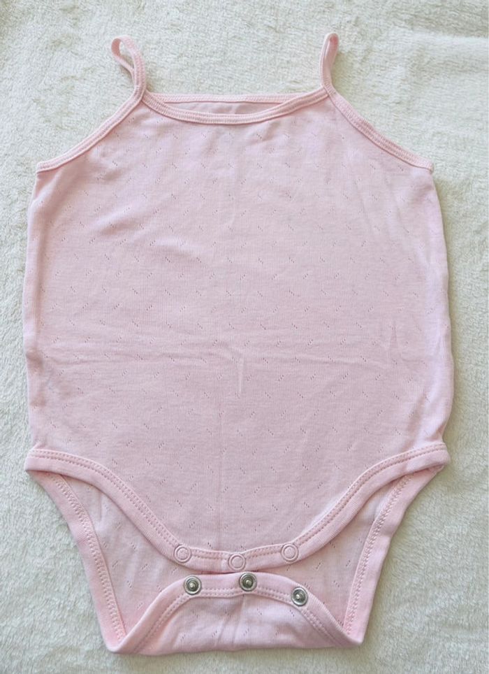 Body / Bodie débardeur rose Obaibi 12mois 74cm
