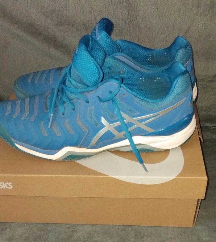 Paire de basket homme asics bleu - pointure : 45 - photo numéro 2