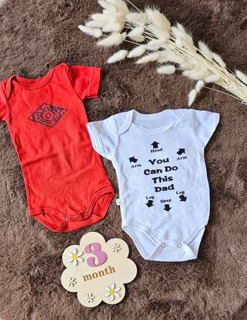 Lot de 2 bodies été manche courte garçon