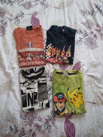 Lot de 4 tee shirt MC du 8 ans