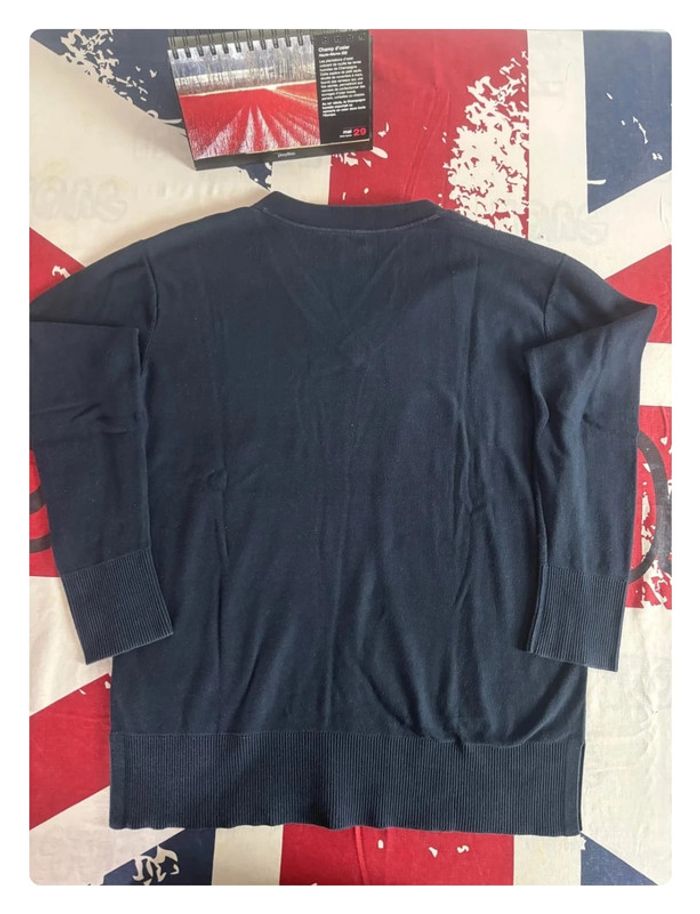 Sweat Tommy Hilfiger taille M bleu marine col V - photo numéro 10