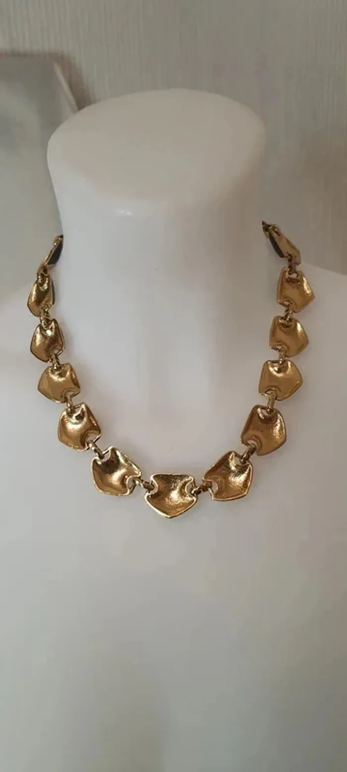 Très joli Collier en émaux vert et bleu - photo numéro 6