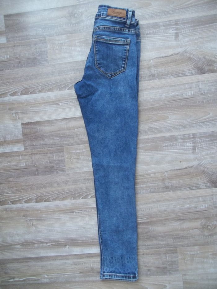 Jean slim bas fleuri Toxik 36 - photo numéro 9